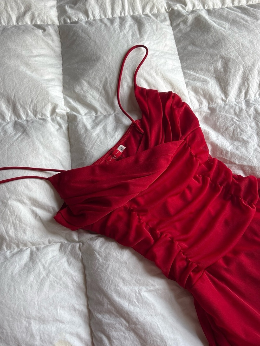 Ruby Rox Red Spaghetti Strap Prom Dress - Picture 5 of 6